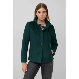 s.Oliver wollen korte jas petrol