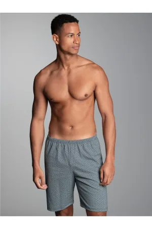 TRIGEMA Bermuda donkerblauw, Bedrukt