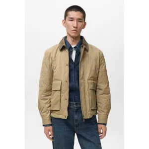 Mango Man gewatteerde jas beige