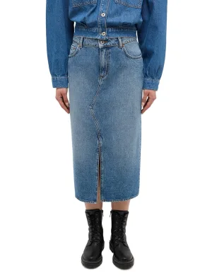 MUSTANG Jeans rok EUREKA Denim met een loopopening