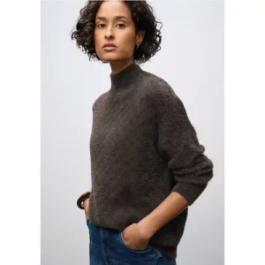 Street One Dames Zachte trui met structuur in Bruin