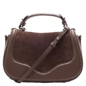 Manfield leren crossbody tas bruin