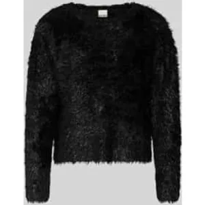 Ichi Regular fit pullover van imitatiebont, model ‘Lizi’