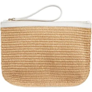 LK Bennett Poppy Raffia Clutch Bag Natural