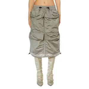 Diesel O-Windy Cargo Midi rok voor dames in Grijs