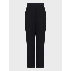 Women’s Emporio Armani Slim-Fit Trousers in Navy