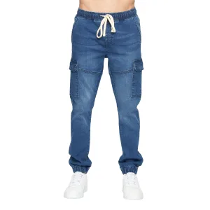 Crosshatch Heren Malimore Gesloten Enkellange Cargo Jeans (Stone Wash)