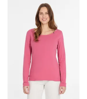 Ragwear Shirt met lange mouwen FLLORAH LONG GOTS met schattige decoratieve knopen op de halslijn