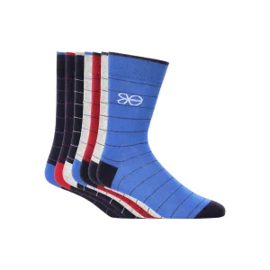 Crosshatch Heren Metrix Sokken (Pak van 7) (Veelkleurig)