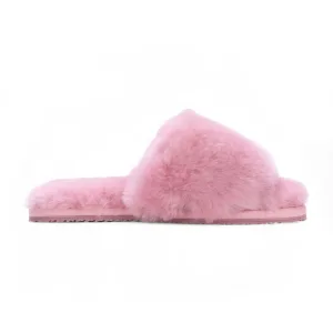 Dames schapenvacht pantoffels roze warme winter bont slippers – Nordic