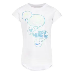 Nike Meisjes T-shirt van gerecycled polyester (Wit)