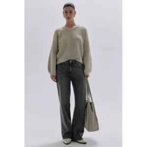 comma wide leg jeans grey denim