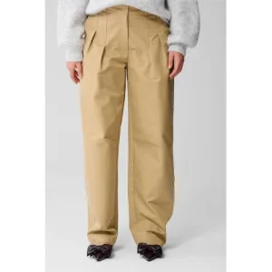 Shoeby wide leg high waist broek beige met glitter