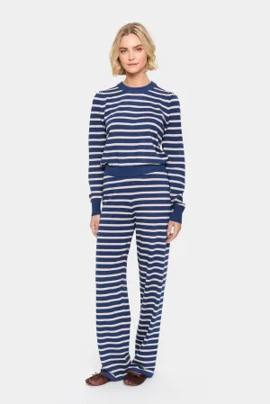 Casual broek Regular fit Titan/Gray Morn Mel Stripe blue white