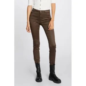 Morgan slim fit broek bruin