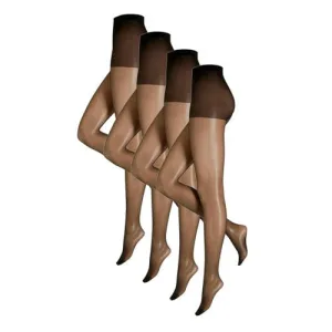 anytime microfibre panty 20 denier – set van 4 zwart