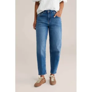 WE Fashion Blue Ridge barrel jeans dark blue denim