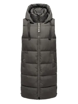 Navahoo dames lange bodywarmer Schnuffelchen – Warm & Stijlvol met Capuchon