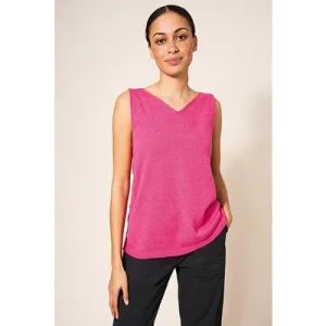 White Stuff Daisy Knitted Vest Bright Pink