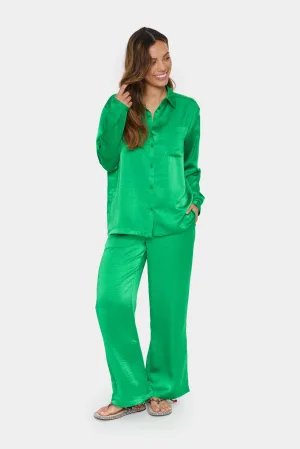 Overhemd met lang mouwen Oversize fit Jelly Bean green