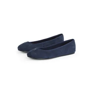 Tommy Hilfiger Ballerina’s TH HARDWARE SUEDE BALLERINA , flats, zakelijke schoen, comfortschoen, instapschoen met th-logo