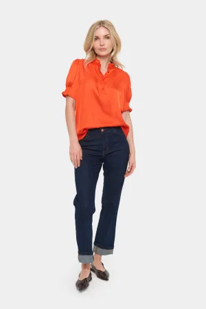 Overhemd met lang mouwen Regular fit Poinciana orange