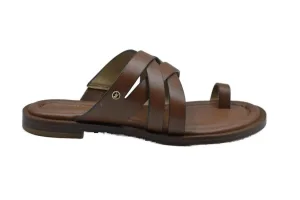 Michael Kors Sandalen – Brown Low Shoes With Crisscross Straps in bruin