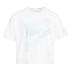 Nike Meisjes Futura Gradient Boxy T-Shirt (Wit)