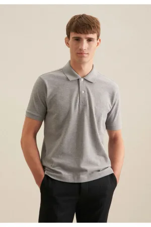 Seidensticker Polo shirt Korte mouw grijs