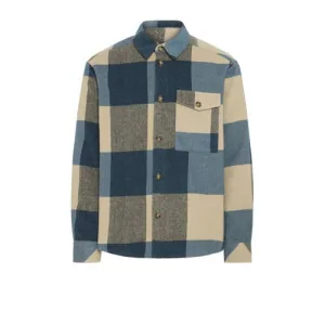 Solid overshirt blauw