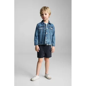 Mango Kids denim spijkerjas medium blue denim