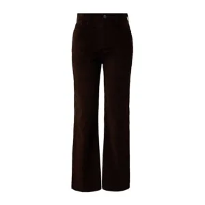 s.Oliver corduroy straight regular waist casual broek bruin