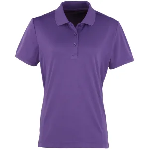 Premier Dames/dames Coolchecker korte mouw Pique Polo T-Shirt (Paars)