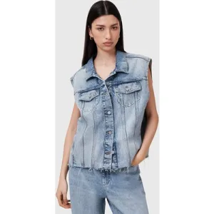 AllSaints Laura Emb Sl Jacket Light Indigo