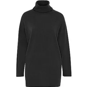 Lange trui 100% scheerwol Van Peter Hahn zwart