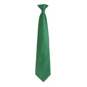 Premier Herenmode “Kleuren” Work Clip On Tie (Smaragd)