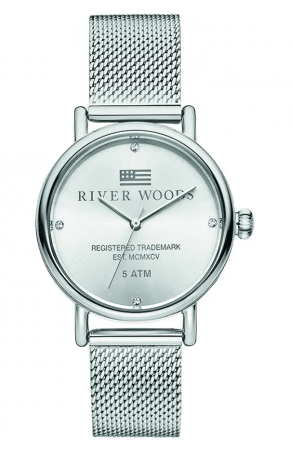 River Woods Arkansas Dames Zilveren Horloge RW340036
