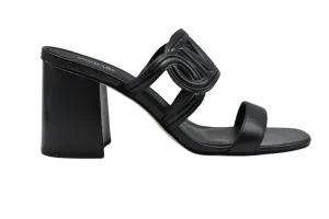 Michael Kors Slippers & Mules – Block Heel Mules With Signature Detail And Fit in zwart