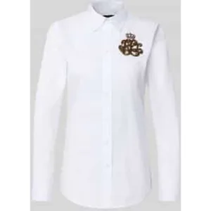 Lauren Ralph Lauren Slim fit blouse met logo van kralen, model ‘JAMELKO’
