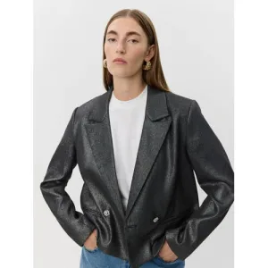 Sofie Schnoor cropped blazer zwart met glitter