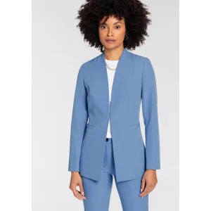 Tamaris Lange blazer zonder revers met haakjessluiting