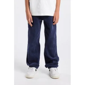 America Today corduroy casual broek donkerblauw