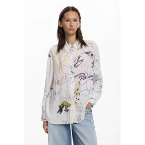Desigual gebloemde blouse ecru
