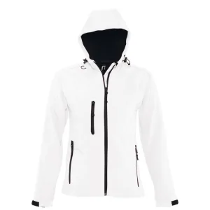 SOLS Dames/dames Replay Hooded Soft Shell Jacket (ademend, winddicht en waterbestendig) (Wit)