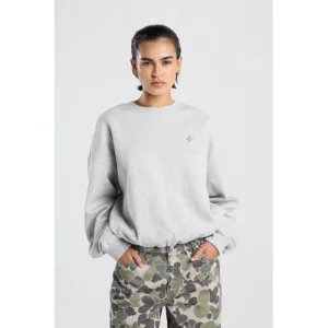 America Today sweater met backprint lichtgrijs