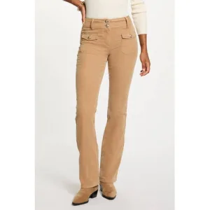 Morgan flared regular waist broek beige