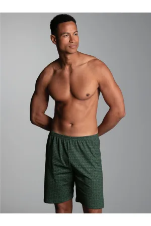 TRIGEMA Bermuda groen, Bedrukt