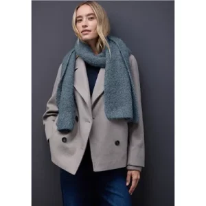 Street One Dames Bouclé sjaal in Blauw