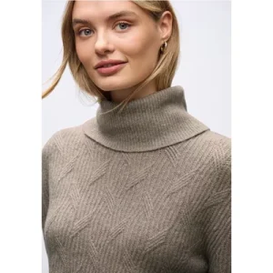 Street One Dames Gezellige trui met structuur in Beige