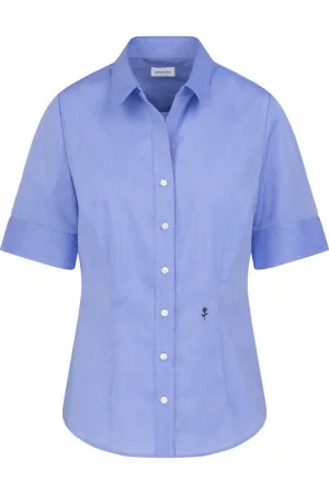 Seidensticker Dames Overhemd middenblauw, Effen